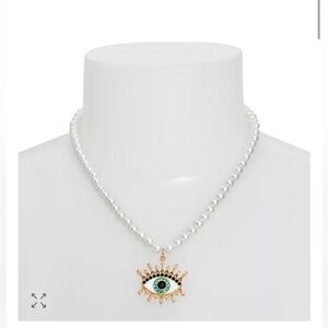 NWT Kurt Geiger Pear and evil Eye Pendant Necklace